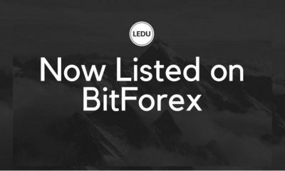 Education ecosystem’s LEDU tokens now trading on BitForex