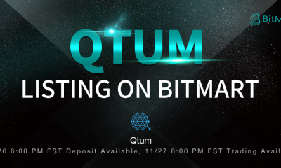 BitMart lists Qtum, the first Proof-of-Stake smart contracts platform