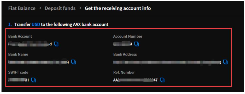 AAX supports 11 global currencies for deposit and withdrawal