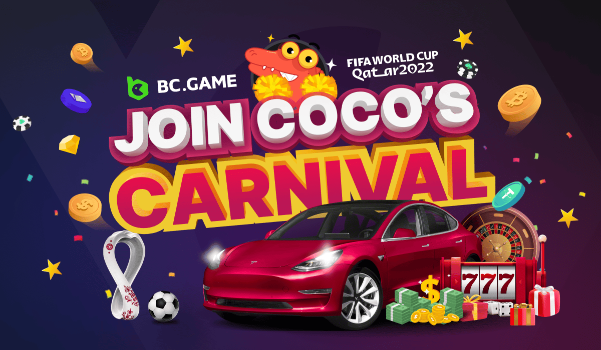 Join Coco’s Carnival now and win up to $2.1M or a Tesla