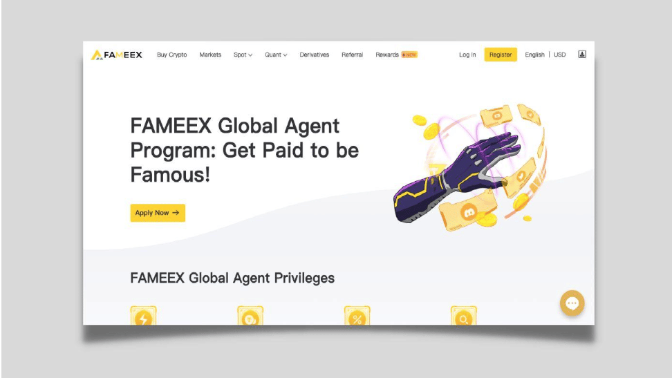 FAMEEX hiring global agent with highest reward to attract crypto enthusiasts