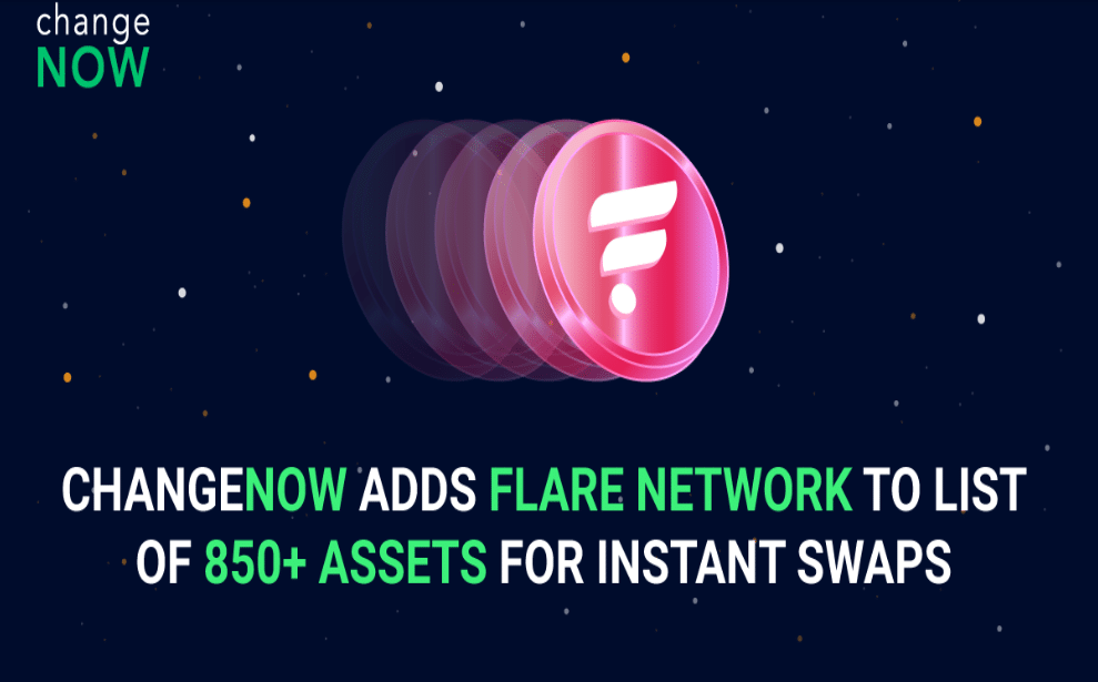 ChangeNOW adds Flare Network (FLR) to list of 850+ assets for instant swaps