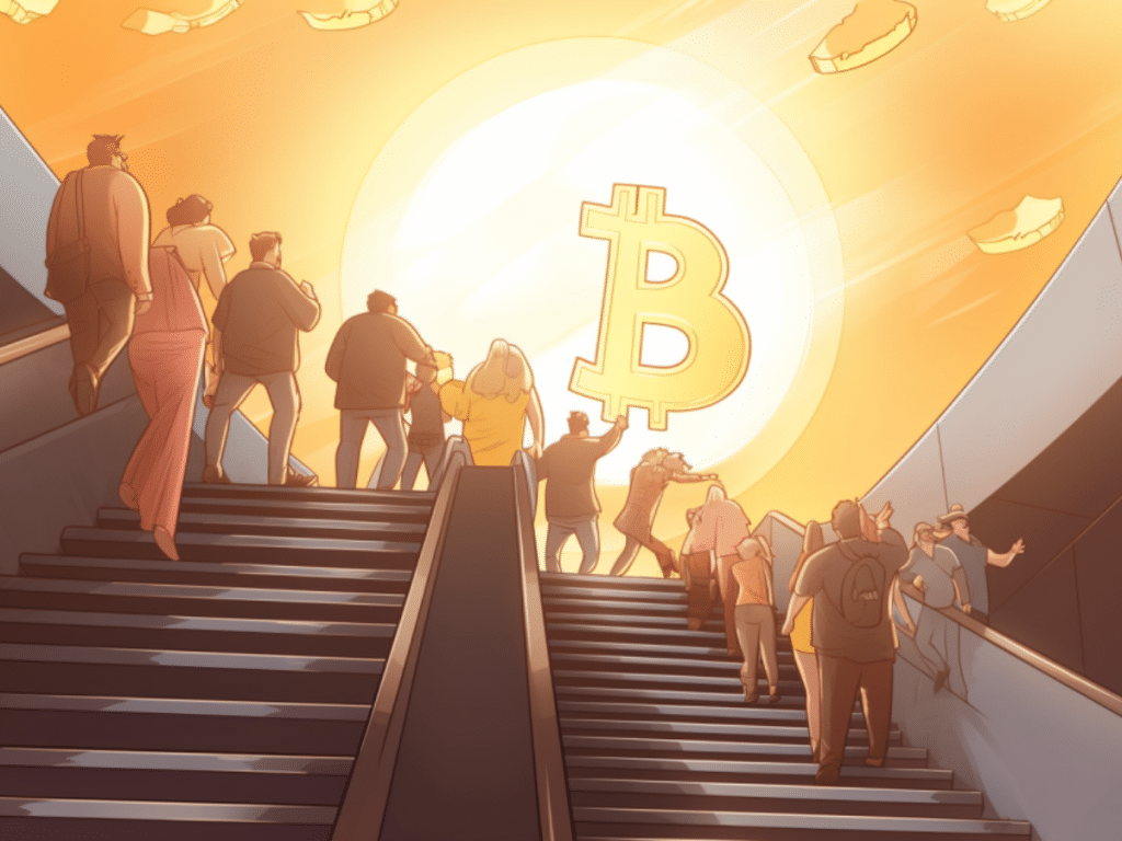 Bitcoin news showing the increase in non-zero addresses