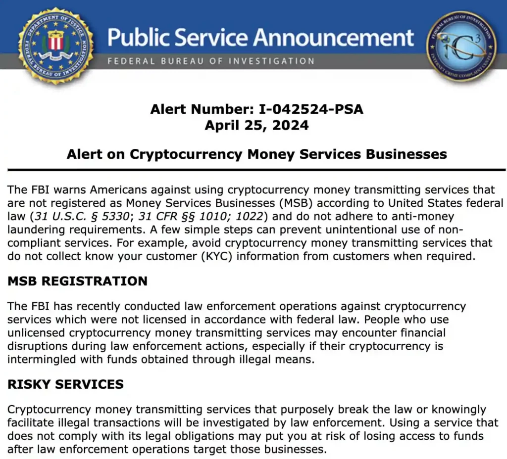 FBI's new rule to curb crypto 