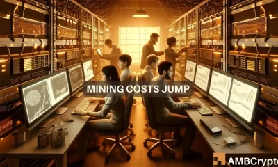 Bitcoin mining costs jump