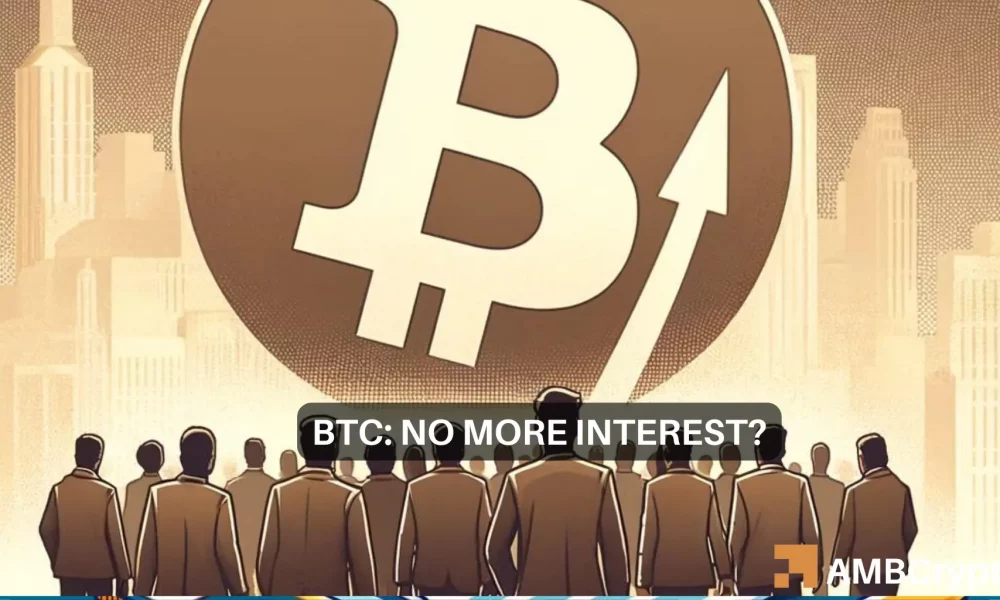 Are Bitcoin investors losing interest? THIS is a huge worrying sign