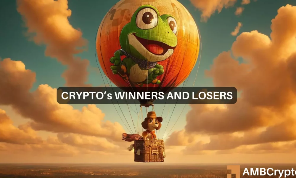 Crypto market’s weekly winners and losers – WIF, PEPE, SUI, CORE