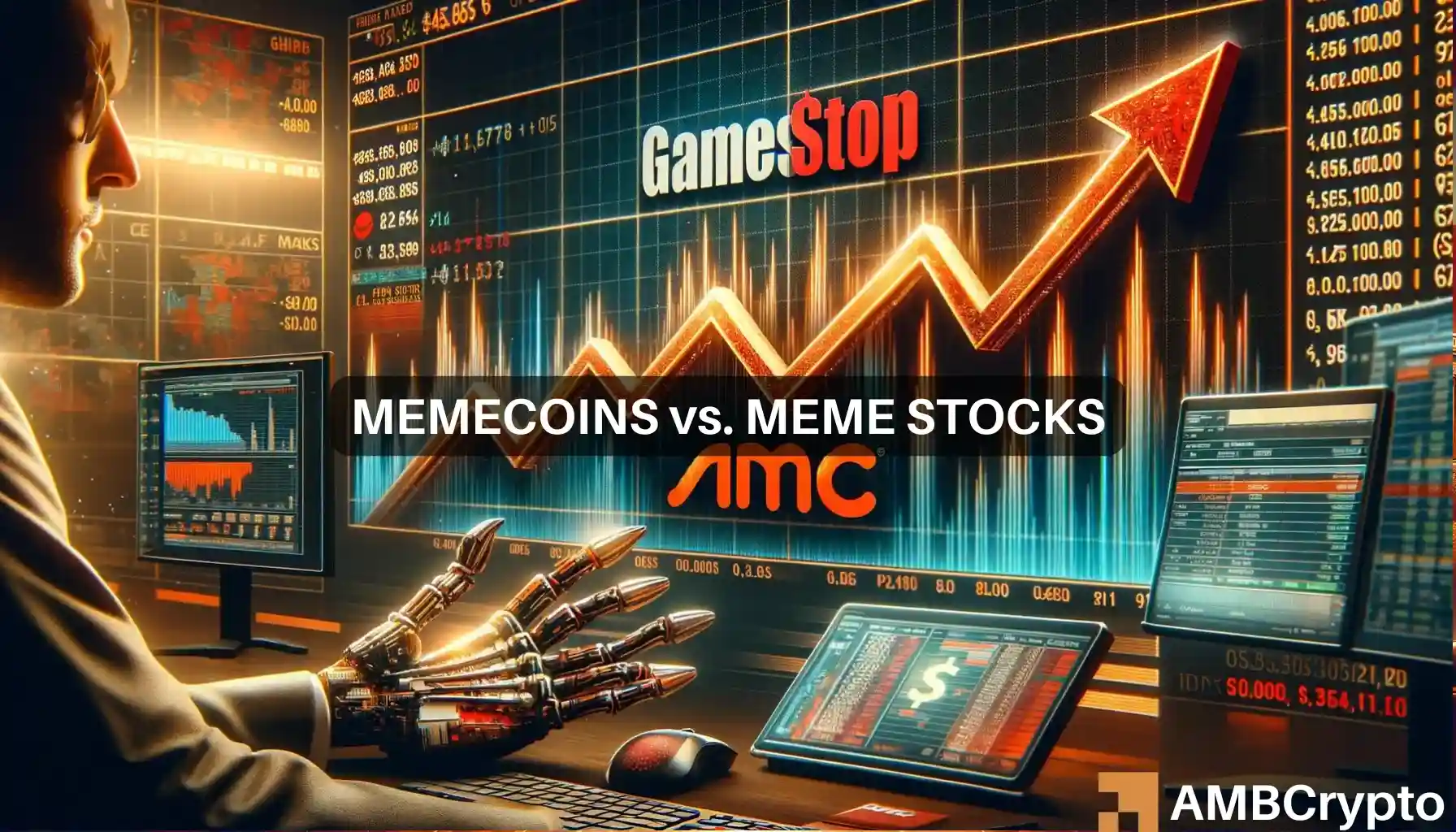 Memecoins 'just better' than meme stocks: GME, AMC drop raises questions
