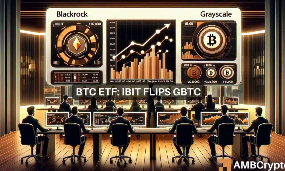 BlackRock Bitcoin ETF racing ahead? Flips GBTC with a B high!