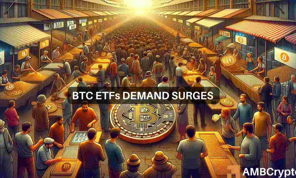 Bitcoin ETFs see $1B in inflows: Will BTC hit $74K now?