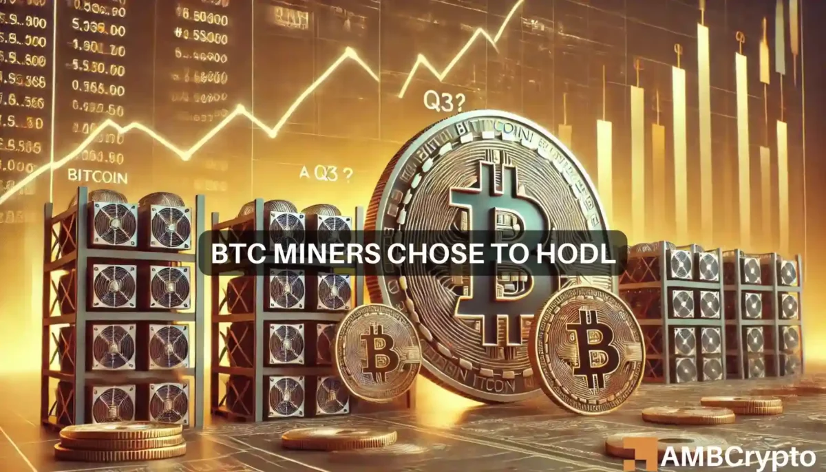 Bitcoin miners are hodling