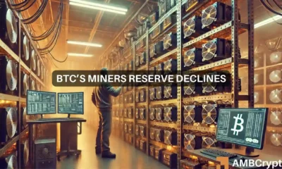 Despite soaring market cap, Bitcoin miners face falling reserves and revenue