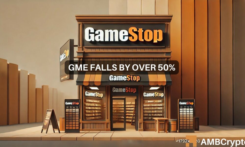 أوقف اللعبة [GME] انخفض السعر بنسبة 55% في 7 أيام، بانخفاض 76% عن ATH: ماذا بعد؟