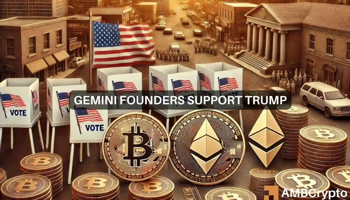 Gemini founders support Trump