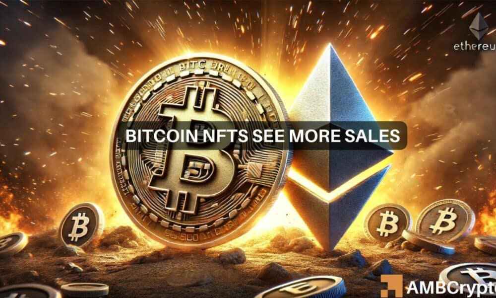NFT sales: Bitcoin’s $43M vs. Ethereum’s $40M and that means…