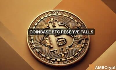 Coinbase Bitcoin Reserves down by 15% since February - All the details