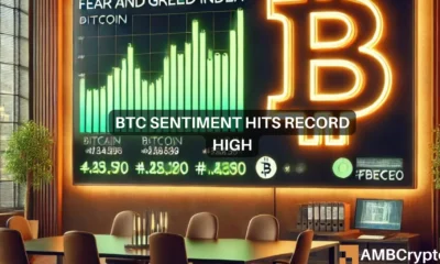 Bitcoin in 'Greed' Mode: Positive market vibes continue