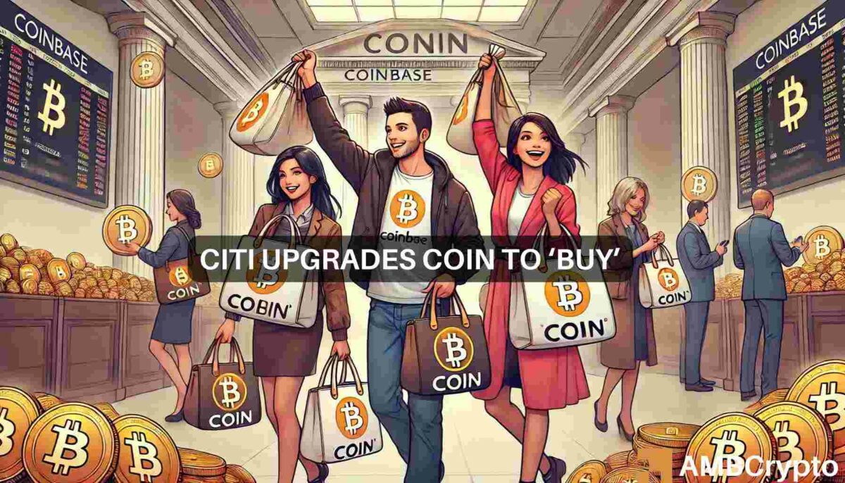 Citi analysts upgrade Coinbase stock to ‘BUY’ after +30% rally projection