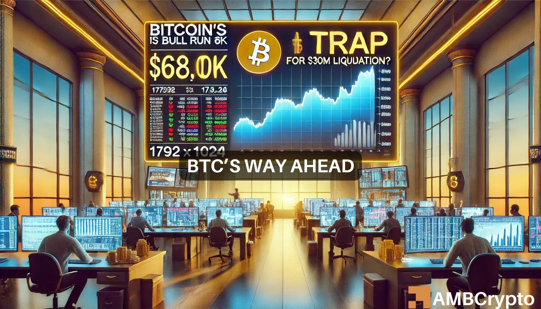 Bitcoin’s bull run to $68K: A trap for $30M in liquidation?