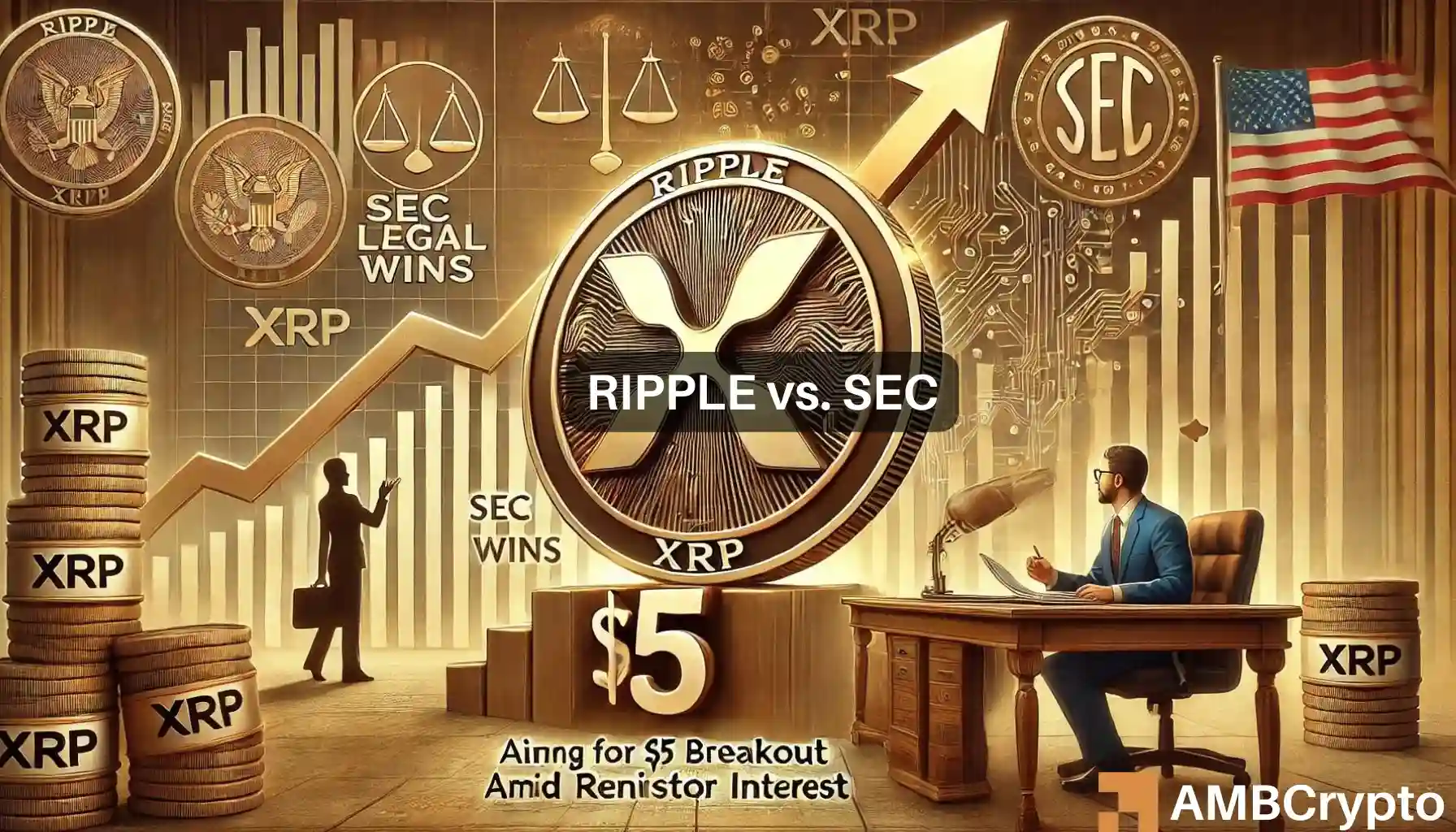 XRP eyes $5 breakout amid wins against the SEC