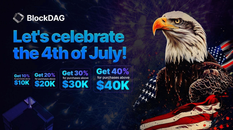 BDAG’s 40% Bonus for 4th of July! Toncoin Beats DOGE and BONK Rises