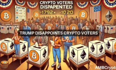 Trump disappoints crypto voters