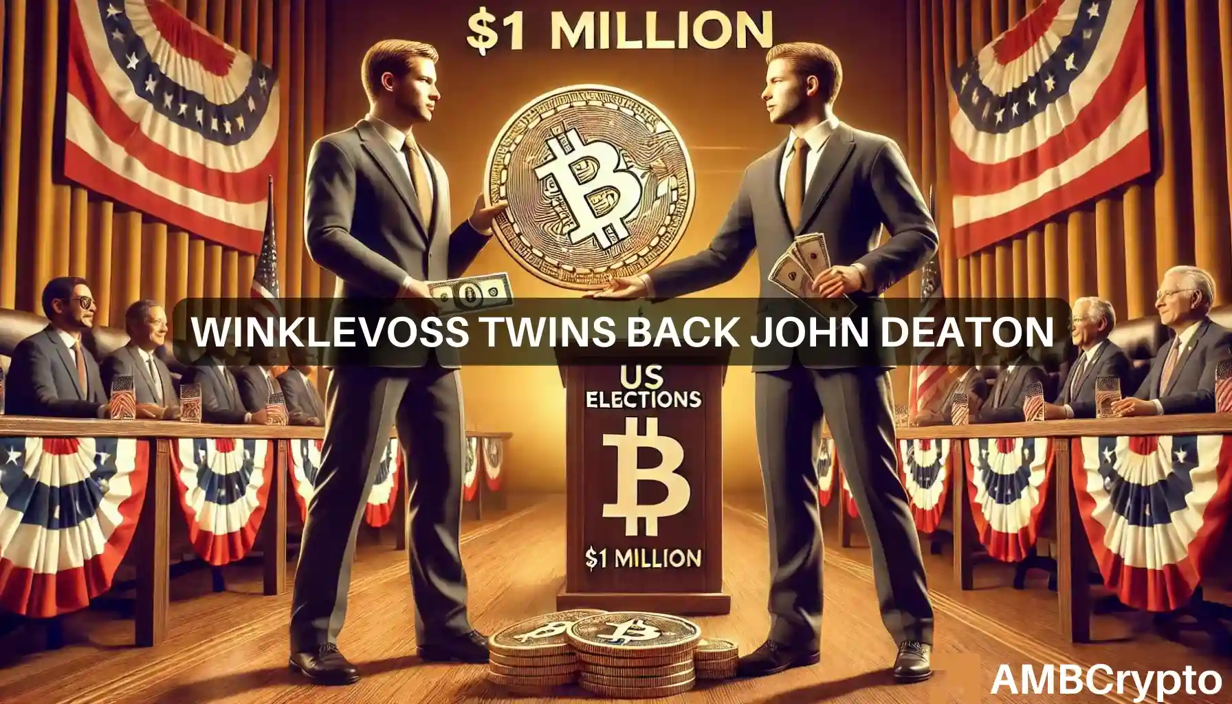 Winklevoss twins donate $1 mln in Bitcoin to John Deaton: ‘American hero!’