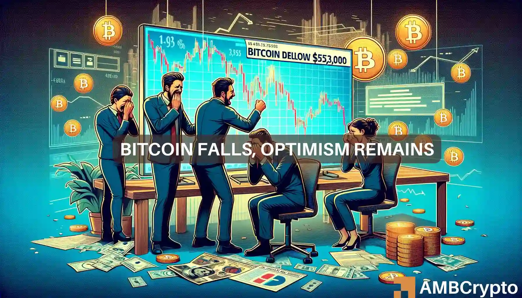 Bitcoin Falls, Optimism Remains