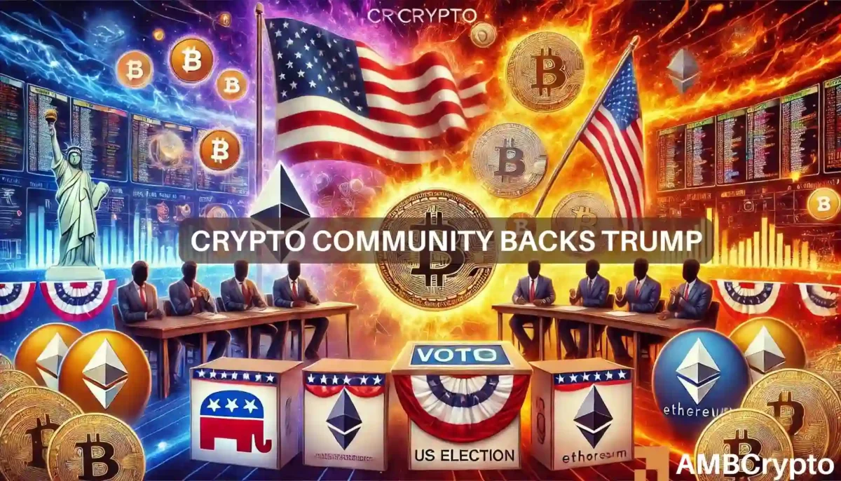 Crypto community backs Trump