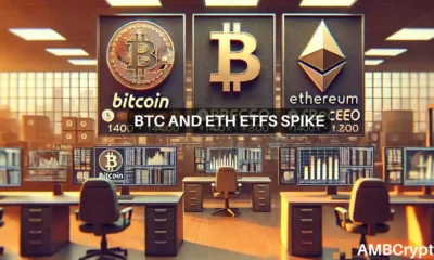 Why Bitcoin, Ethereum ETF volumes surged despite the crypto slump