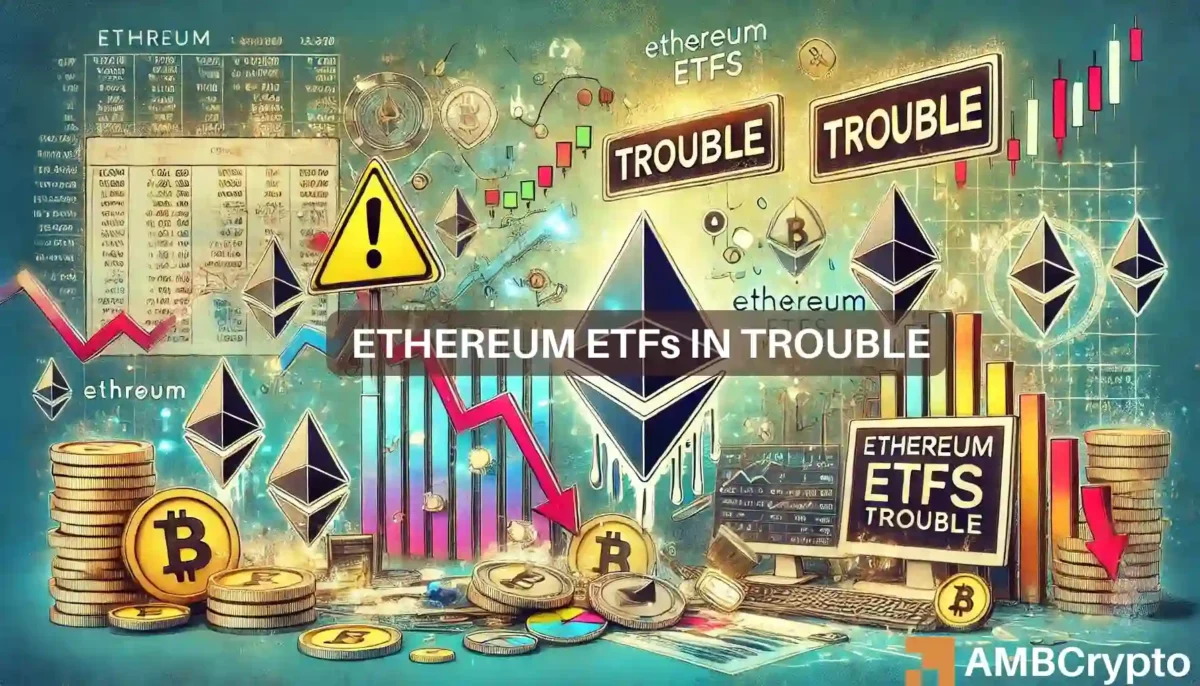 Grayscales' ETH ETF struggles with outflows, dragging Ethereum's price