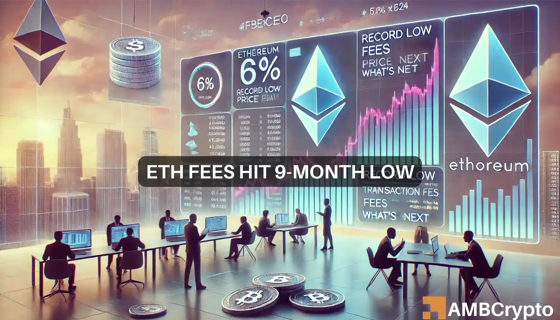 Ethereum’s challenge – Record low fees and a 6% price decline mean…
