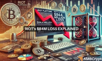 Riot Platforms Bitcoin production drops 52%, reports $84.4M loss