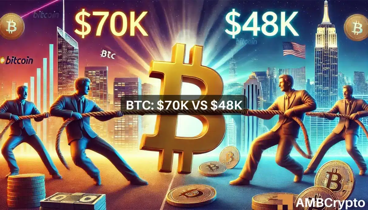 Bitcoin to $70K or $48K? What's next for BTC's price