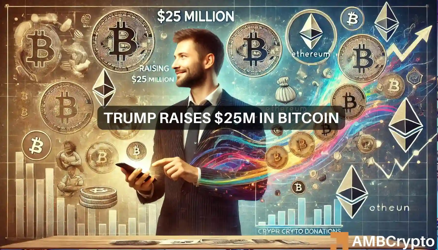 Trump campaign launches BTC sneakers, hits $25M crypto donations