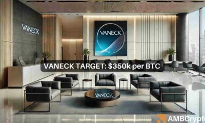 VanEck CEO: 'Bitcoin will be half of gold market cap,' can hit $350K