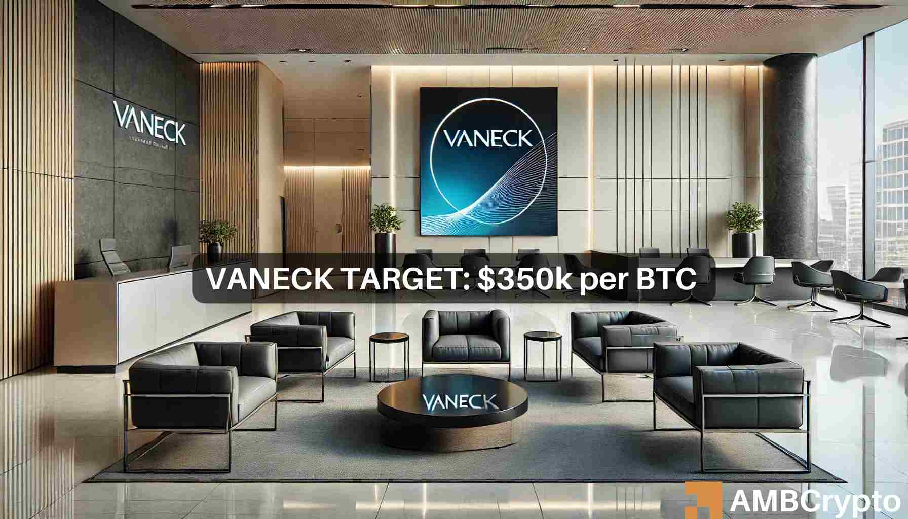 VanEck CEO: 'Bitcoin will be half of gold market cap,' can hit $350K