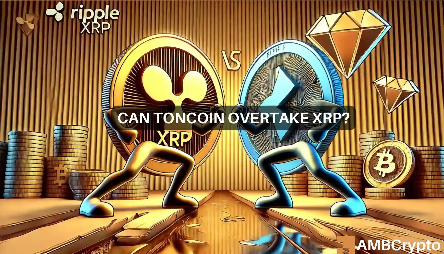 Are Ripple and Toncoin trading places? Over 20% drop spark questions
