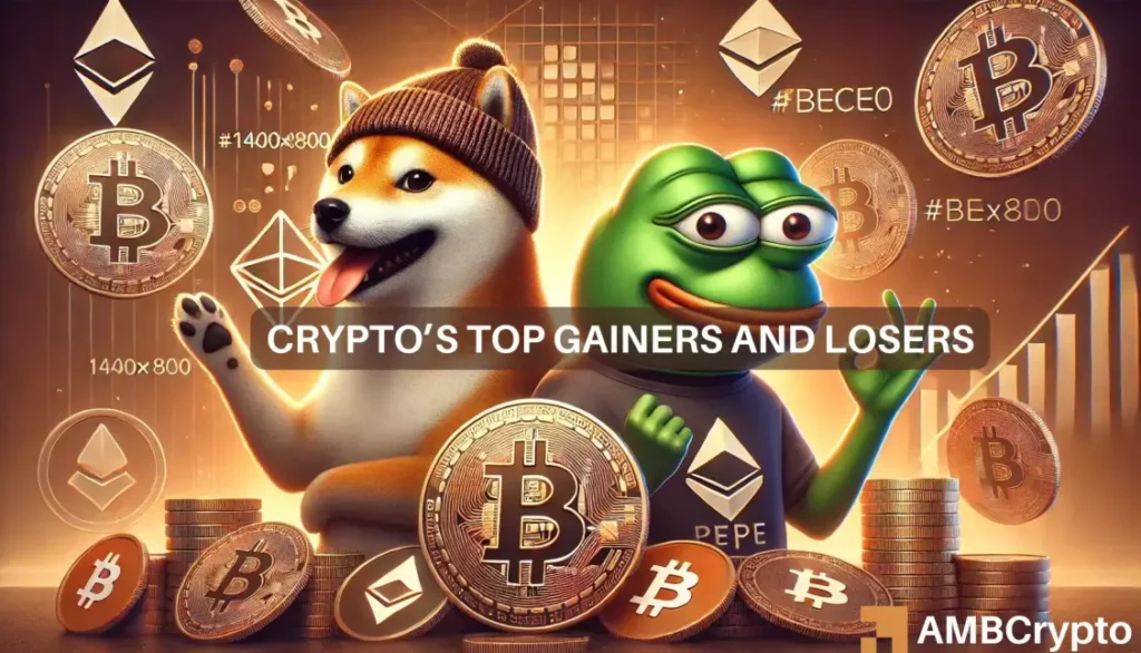 Crypto market's weekly winners and losers – PEPE, WIF, XMR, FET