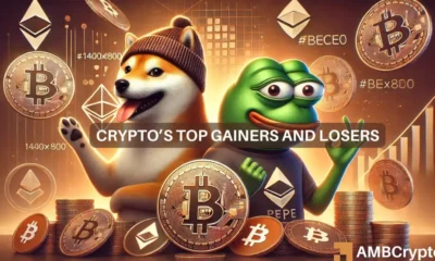 Crypto market's weekly winners and losers – PEPE, WIF, XMR, FET