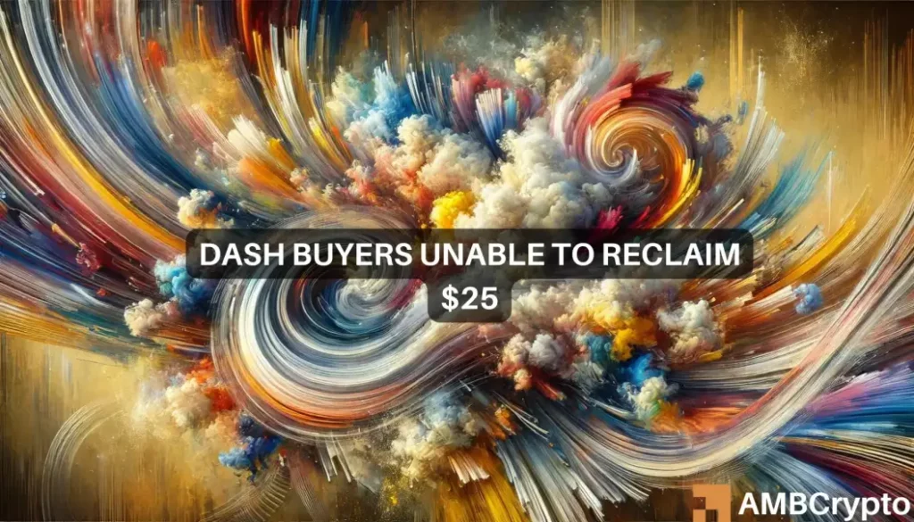 Dash price prediction remains bearish: Will the altcoin fall below $20?