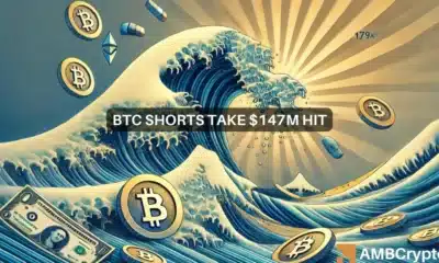 Crypto shorts worth $147M squeezed - Will Bitcoin go past $64K?