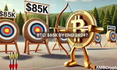 Bitcoin to $85K by December? 16% chance, say options