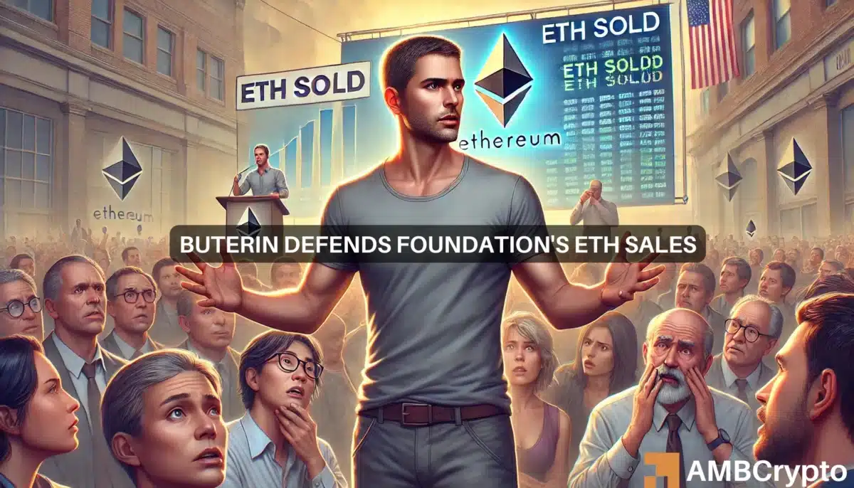 Vitalik Buterin clears air on the decision behind the Ethereum Foundation's ETH sales as community backlash rises.