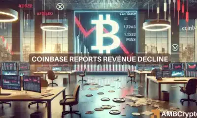 Coinbase reports revenue decline