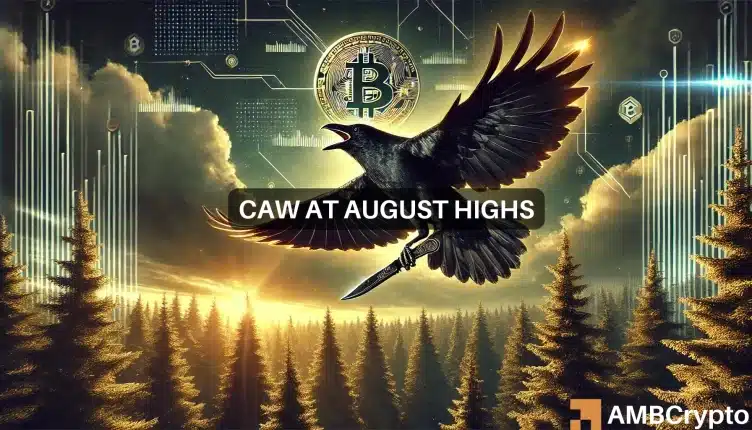 Crow with knife crypto [CAW] up by 98% in a day- what next?