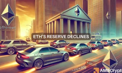 Ethereum  exchange reserves decline amid price consolidation