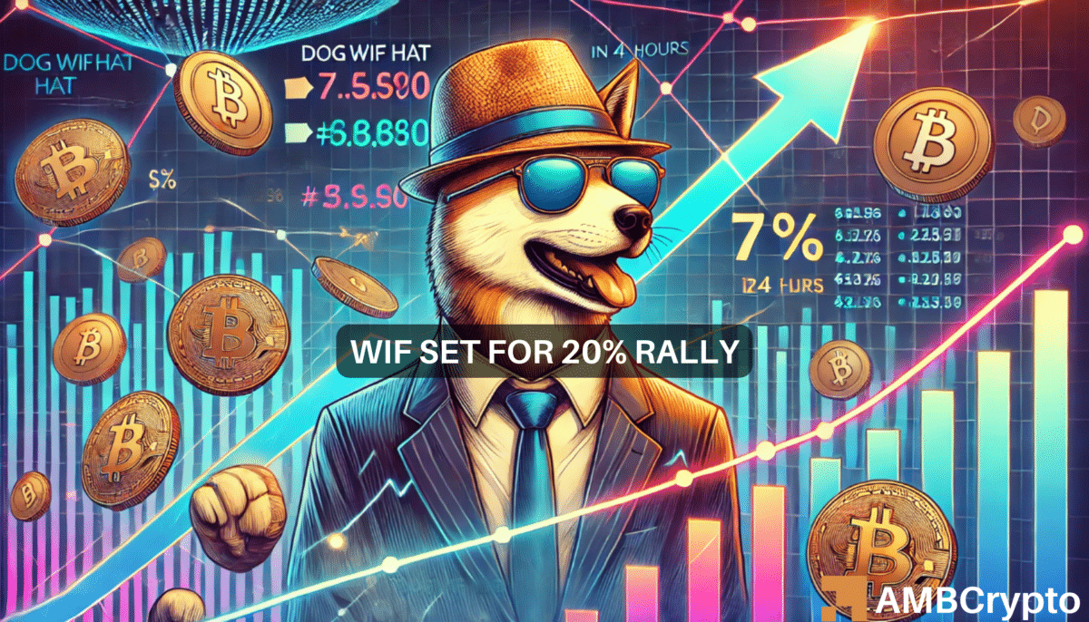 dogwifhat up 7% in 24 hours - Can WIF's price rally by +20% in Q4 of 2024?