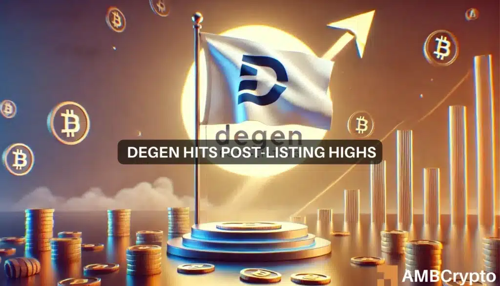 DEGEN crypto at $0.007 support - Is THIS not enough to stop a drop?