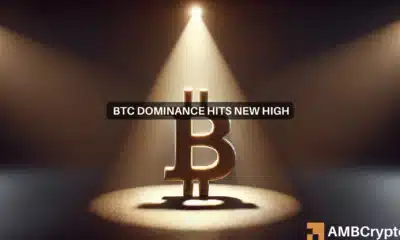 A high Bitcoin dominance does not guarantee BTC's move past $66K